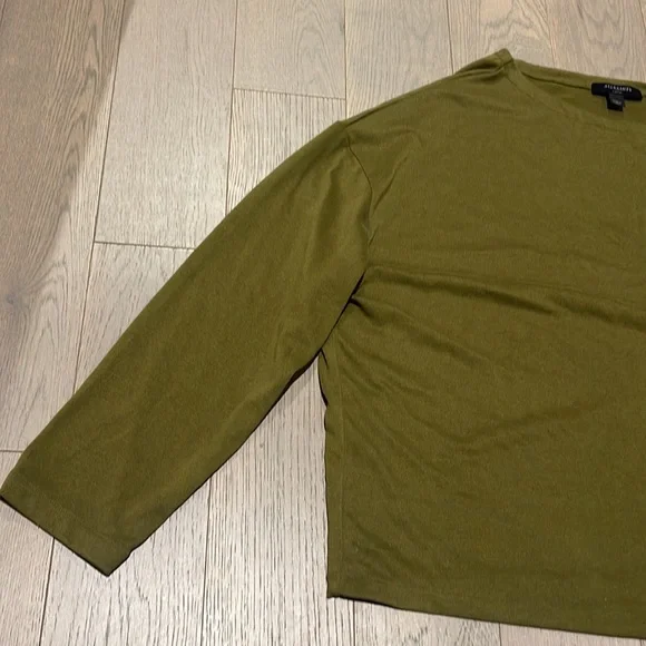 All Saints Ladies Size L Green Polyester Mix Long Sleeve Top - Picture 3 of 8